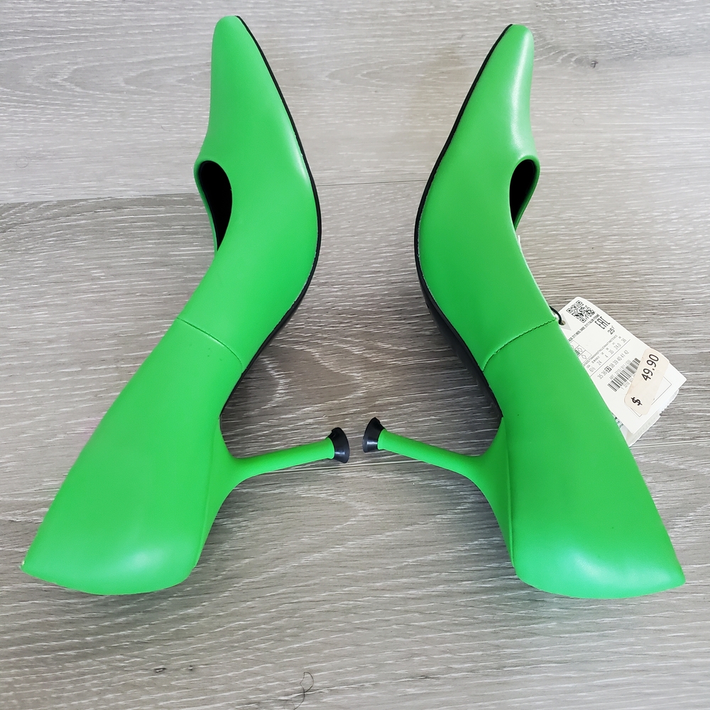 Zara Vibrant Green Heels
